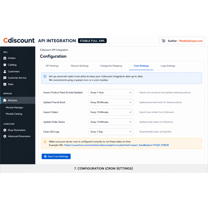 Moduł API Cdiscount z marketplace zewnętrznymi dla PrestaShop