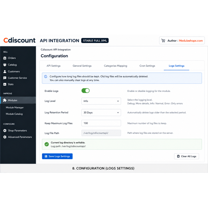 Moduł API Cdiscount z marketplace zewnętrznymi dla PrestaShop