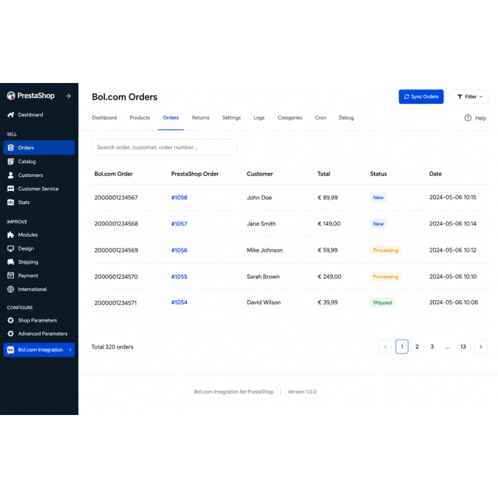 Integracja Bol.com dla PrestaShop | Synchronizacja Produktów i Zamówień